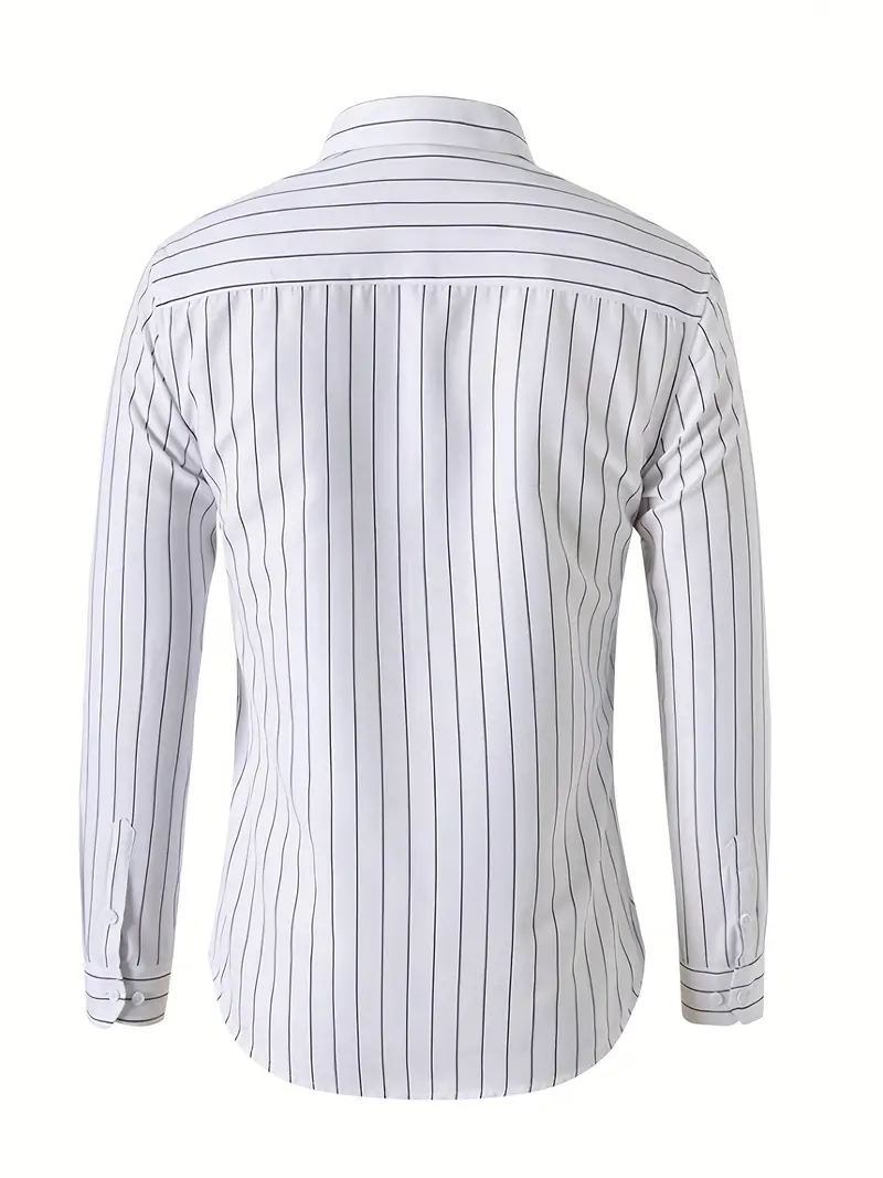 White Plus Size Striped Shirt