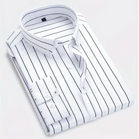 White Plus Size Striped Shirt