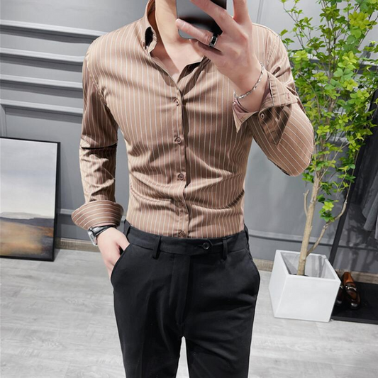 Brown Striped Shirt