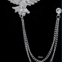 Men's Chain Diamond Brooch