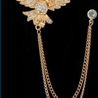 Men's Chain Diamond Brooch