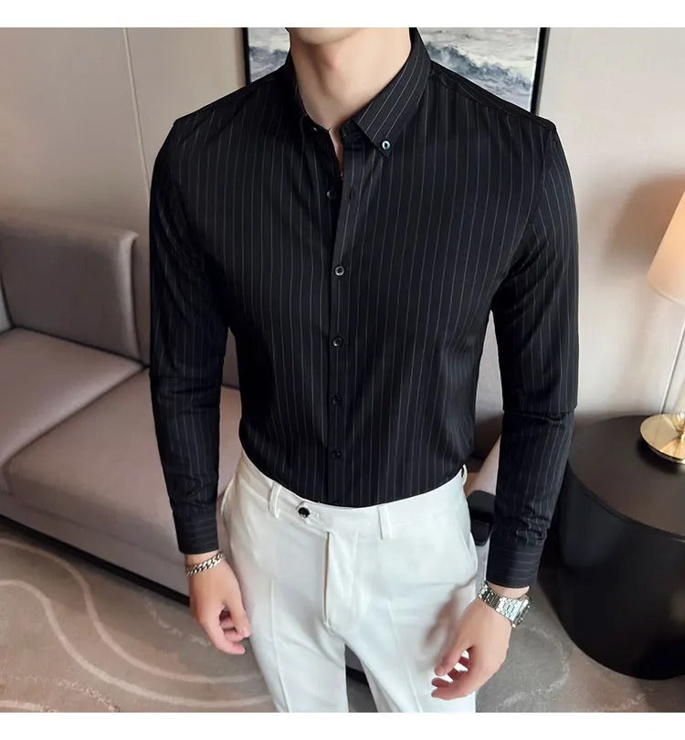 Black Striped Shirt